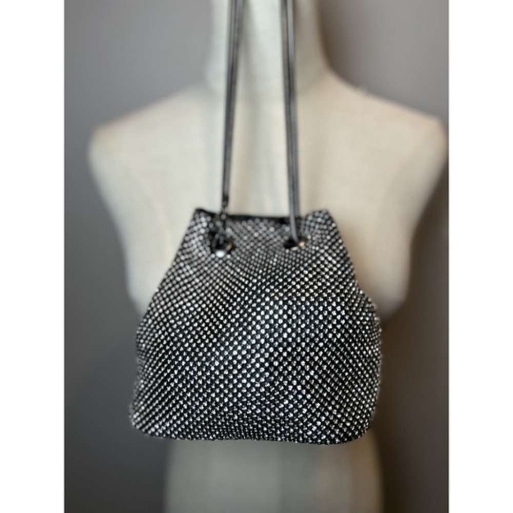 Badgley Mischka Black Rhinestone Evening Clutch